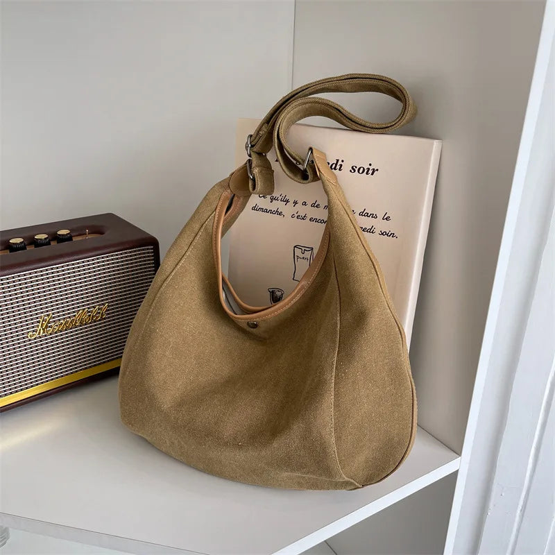Large Canvas Crossbody Bags for Women High Female Shoulder Bags