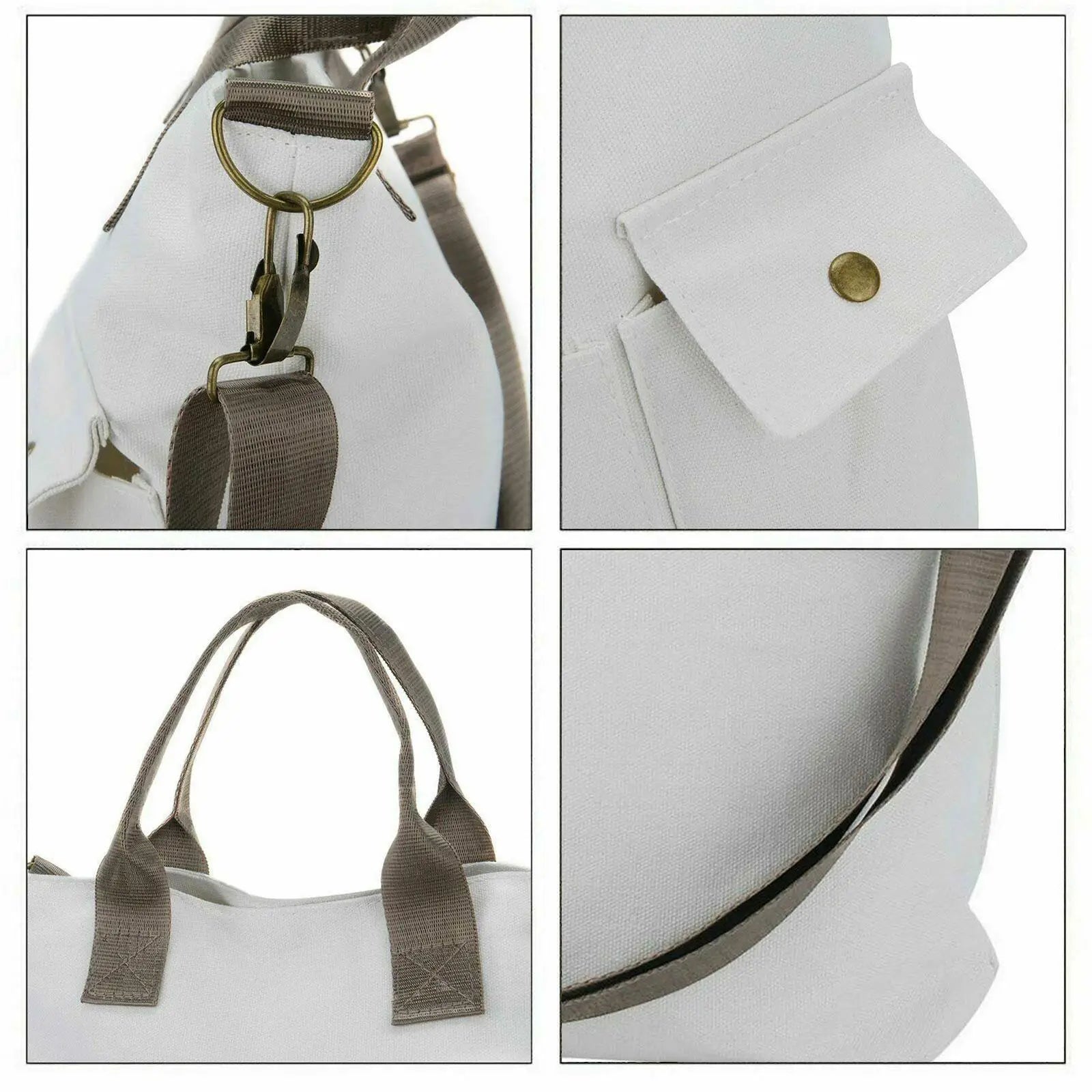Canvas Handbag Vintage Large Capacity Multi-Pocket Cross