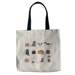 Japanese Cartoon Canvas Tote Bag Eco Reusable Shopper Shoulder Bag