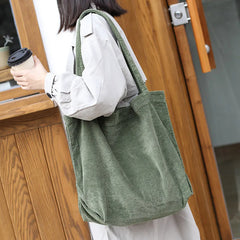 Large Canvas Women's Shoulder Shopper Bag Cotton Cloth Tote Bags for Women