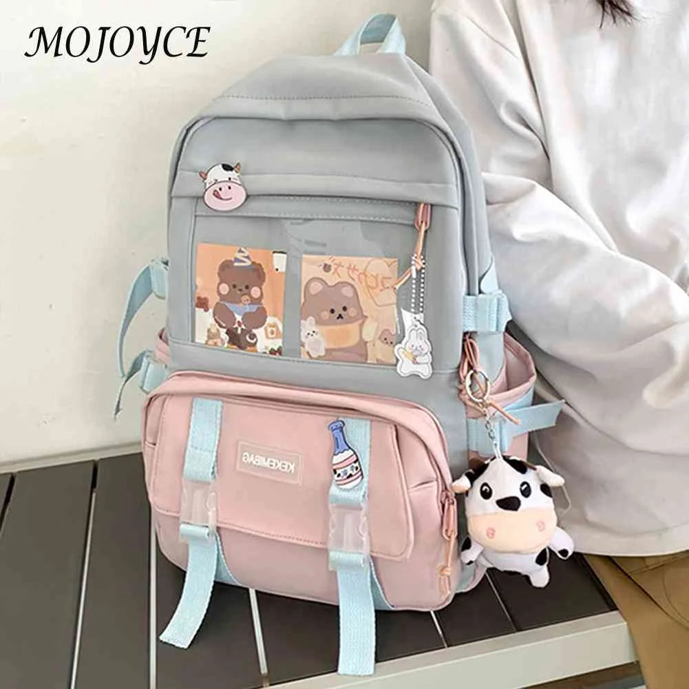 Large Capacity Women's Canvas Backpack for Traveling and Shopping