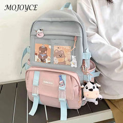 Large Capacity Women's Canvas Backpack for Traveling and Shopping