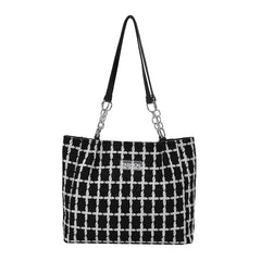 Plaid Commuter Tote Bag Women Shoulder Bag Ladies Hand Bags
