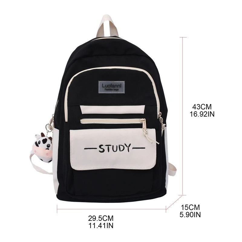 Large Capacity Nylon Backpack Travel Rucksack Casual Daypack