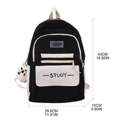 Large Capacity Nylon Backpack Travel Rucksack Casual Daypack