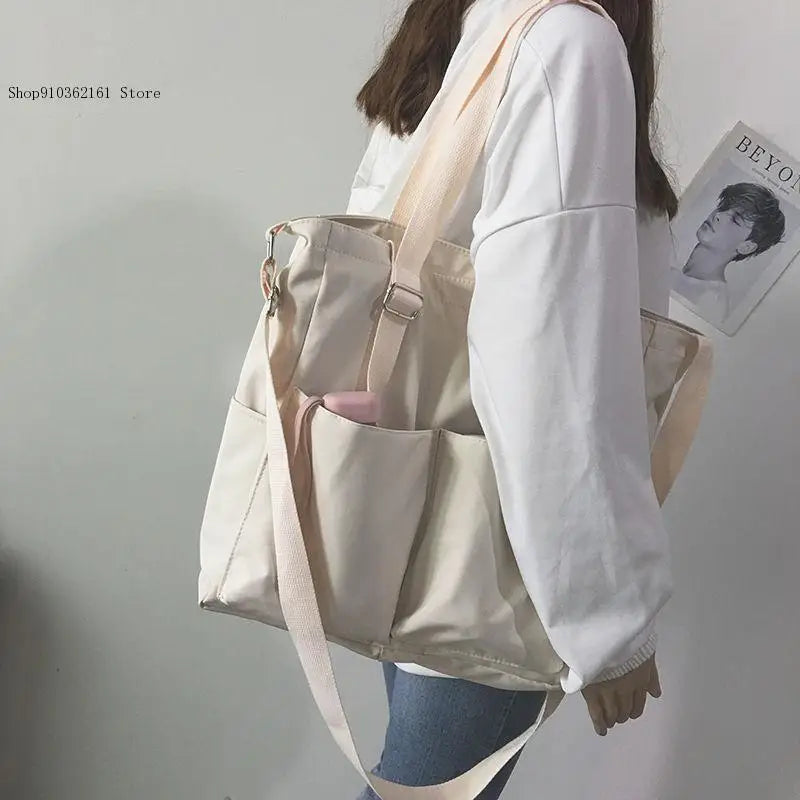 Large Capacity Canvas Bag Waterproof Bag Female Messenger Student Harajuku Japan