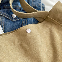 Canvas Shoulder Bag for Women Solid Soft Travel Bag