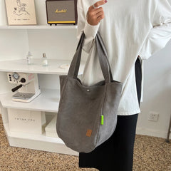 Canvas Shoulder Bag for Women Solid Soft Travel Bag