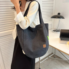 Canvas Shoulder Bag for Women Solid Soft Travel Bag