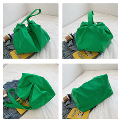 Large Canvas Women Tote Bag Solid Shoulder Bag Female Casual Travel Handbag
