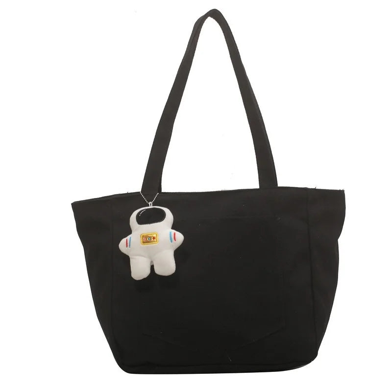 Large Capacity Canvas Women's Shoulder Bag Travel Totes Purse