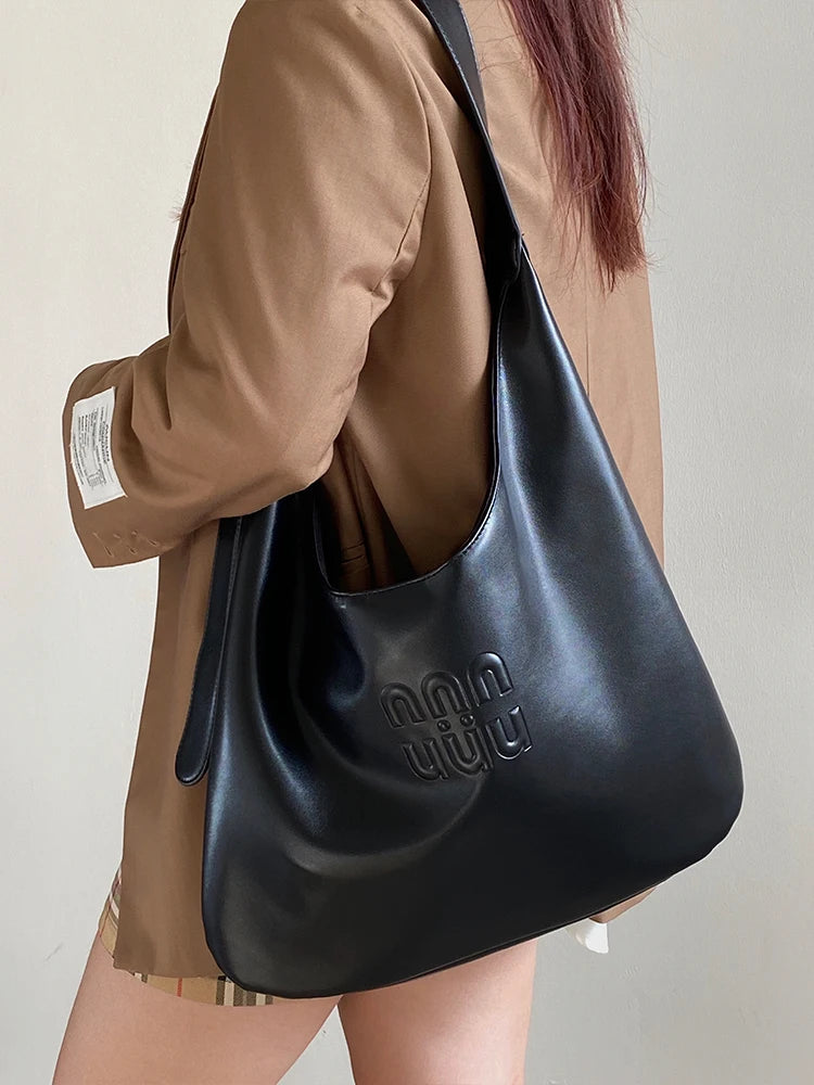 Large Capacity Women's Messenger Bag Soft Leather Business Shoulder Tote Handb