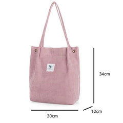 Large Corduroy Bag Women Casual Shoulder Bucket Bag