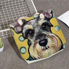 Schnauzer Dog Painting Handbag Customizable Lady Shoulder Bag