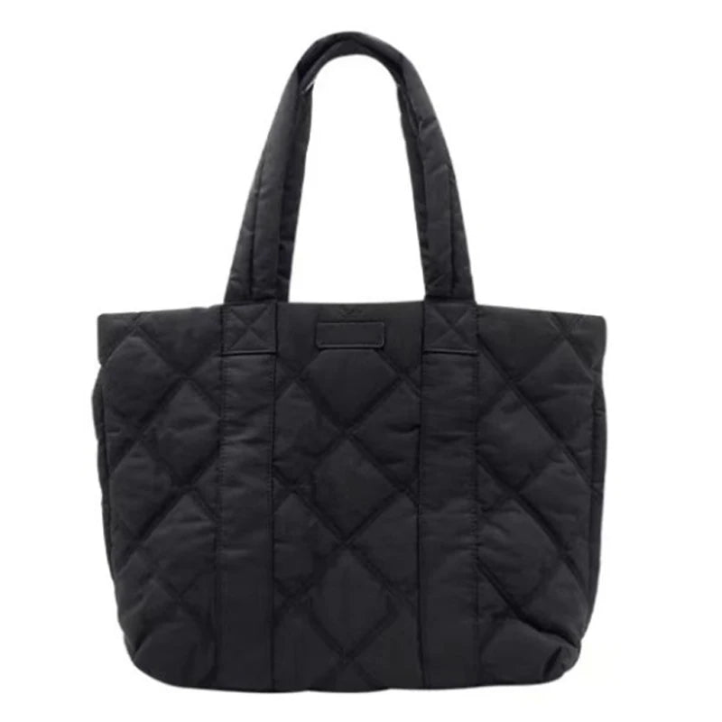 Large Capacity Down Women Bag Tot Bag Autumn and Winter Lingge Single Shoulder C