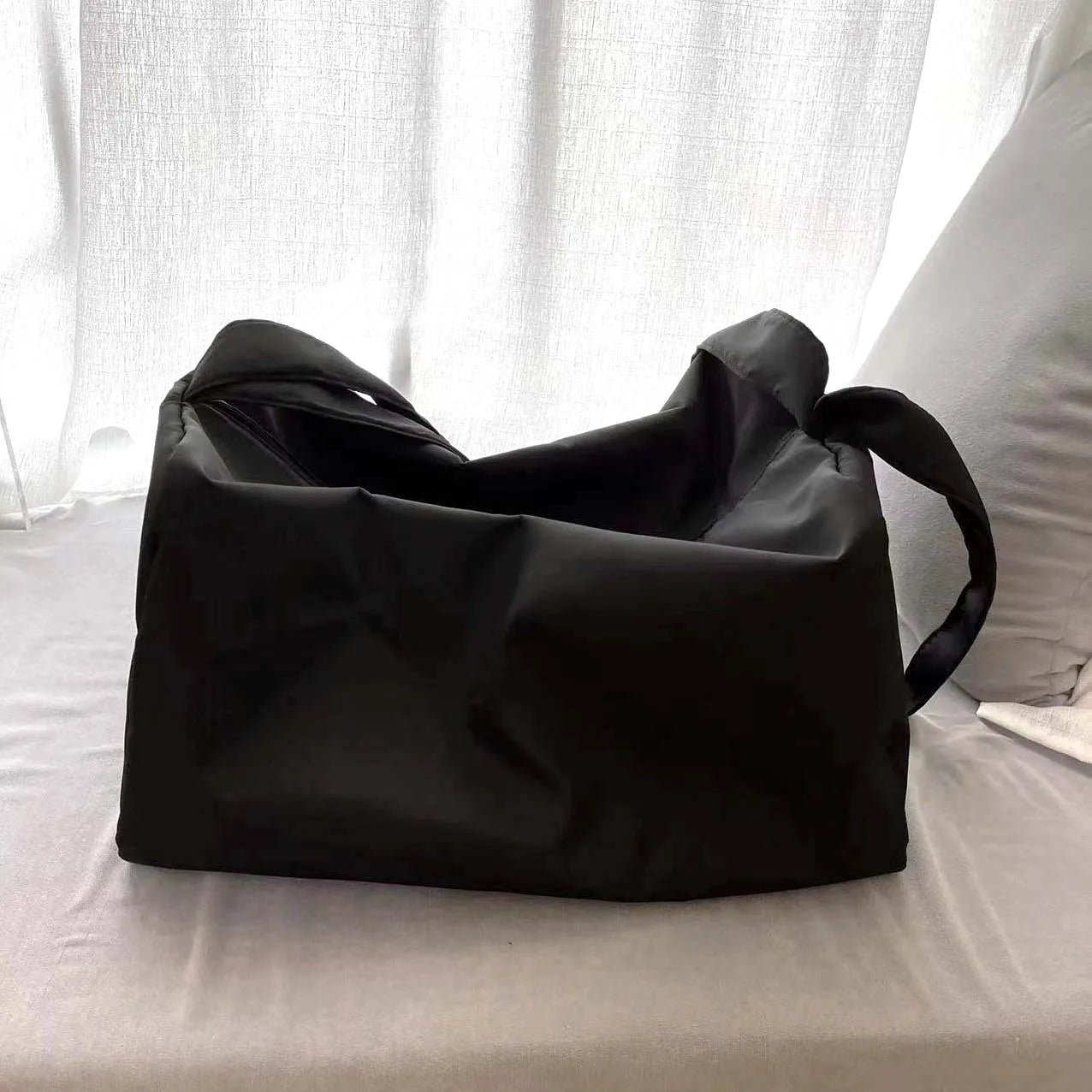 Large Capacity Exercise Crossbody Bags Soft Nylon Solid Multifunction Travel Bag