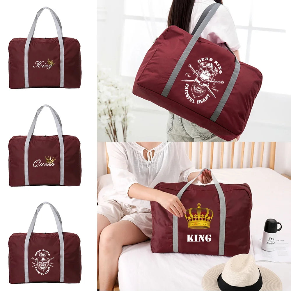 Large Capacity Foldable King Series Printed Travel Bag
