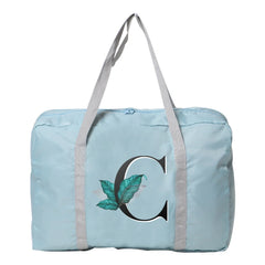 Foldable Travel Bag Leaf Print Luggage Tote Handbag Gym Yoga Duffle Bag