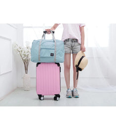 Foldable Travel Bag Leaf Print Luggage Tote Handbag Gym Yoga Duffle Bag