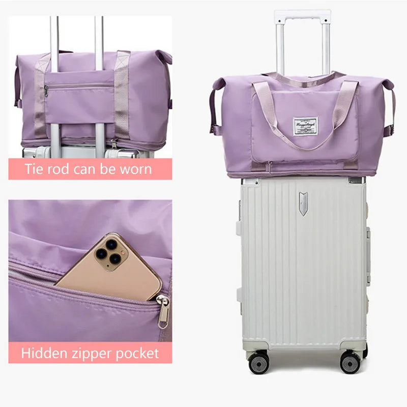 Large Capacity Folding Travel Bags Waterproof Luggage Tote Handbag