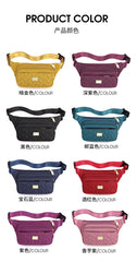 Large Capacity Sports Nylon Waist Bag Chest Crossbody Handbag