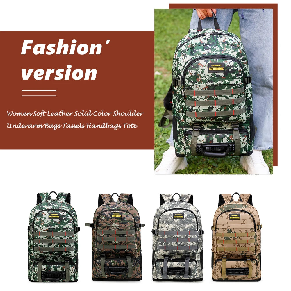 Large Capacity Camouflage Mountaineering Bag Rucksack