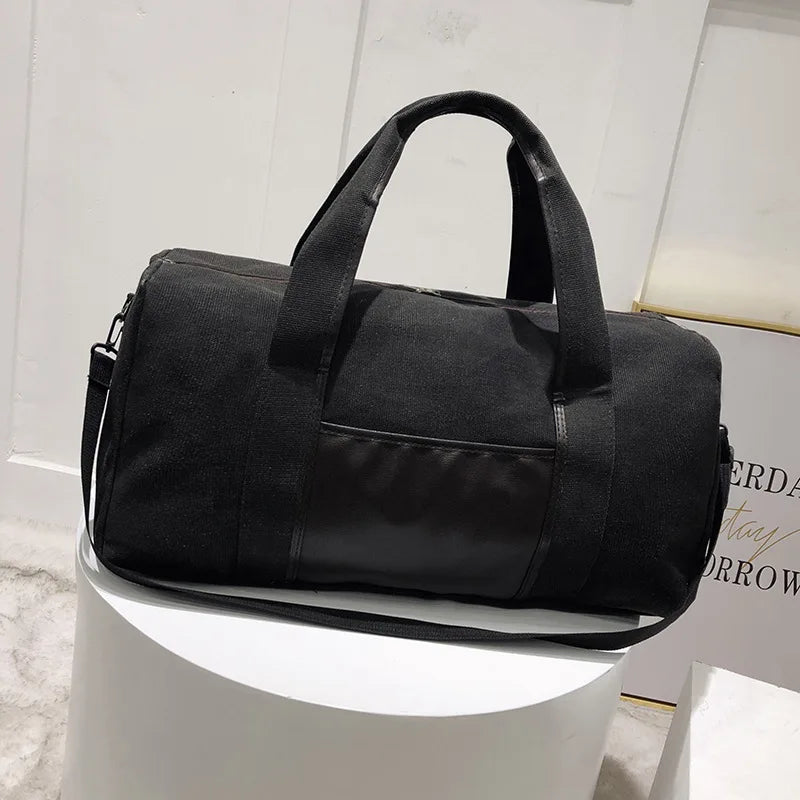 Large Capacity Travel Bag Yoga Fitness Canvas Handbag