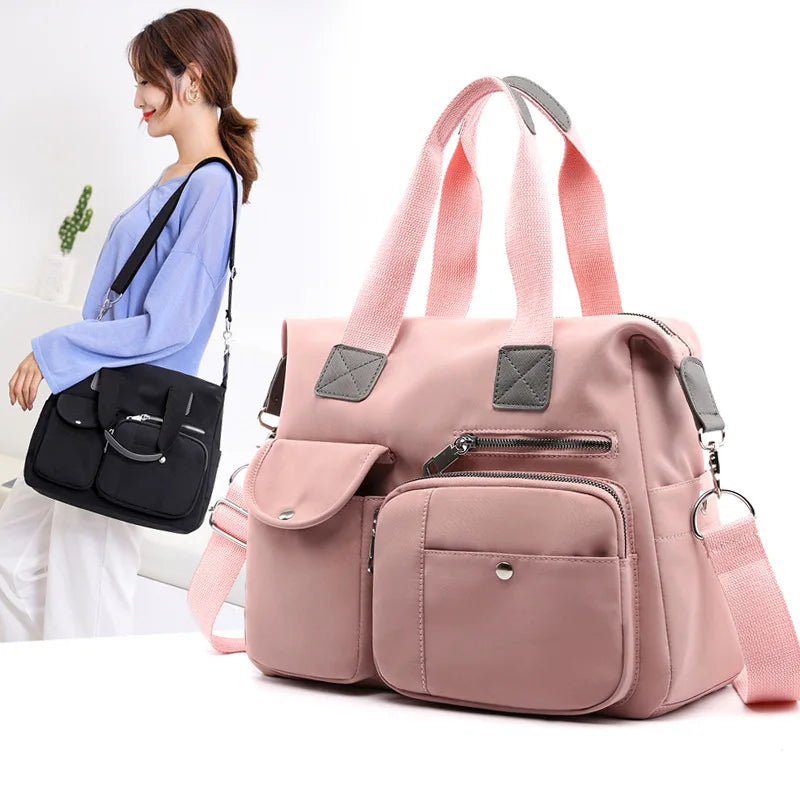 Large Capacity Women's Crossbody Bag Canvas Shoulder Handbag