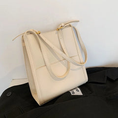 Large Capacity One Shoulder Bag Women's Summer PU Leather High Solid Casual Fema