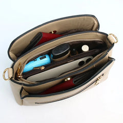 Stone Pattern PU Leather Messenger Bag Retro Shoulder Briefcase