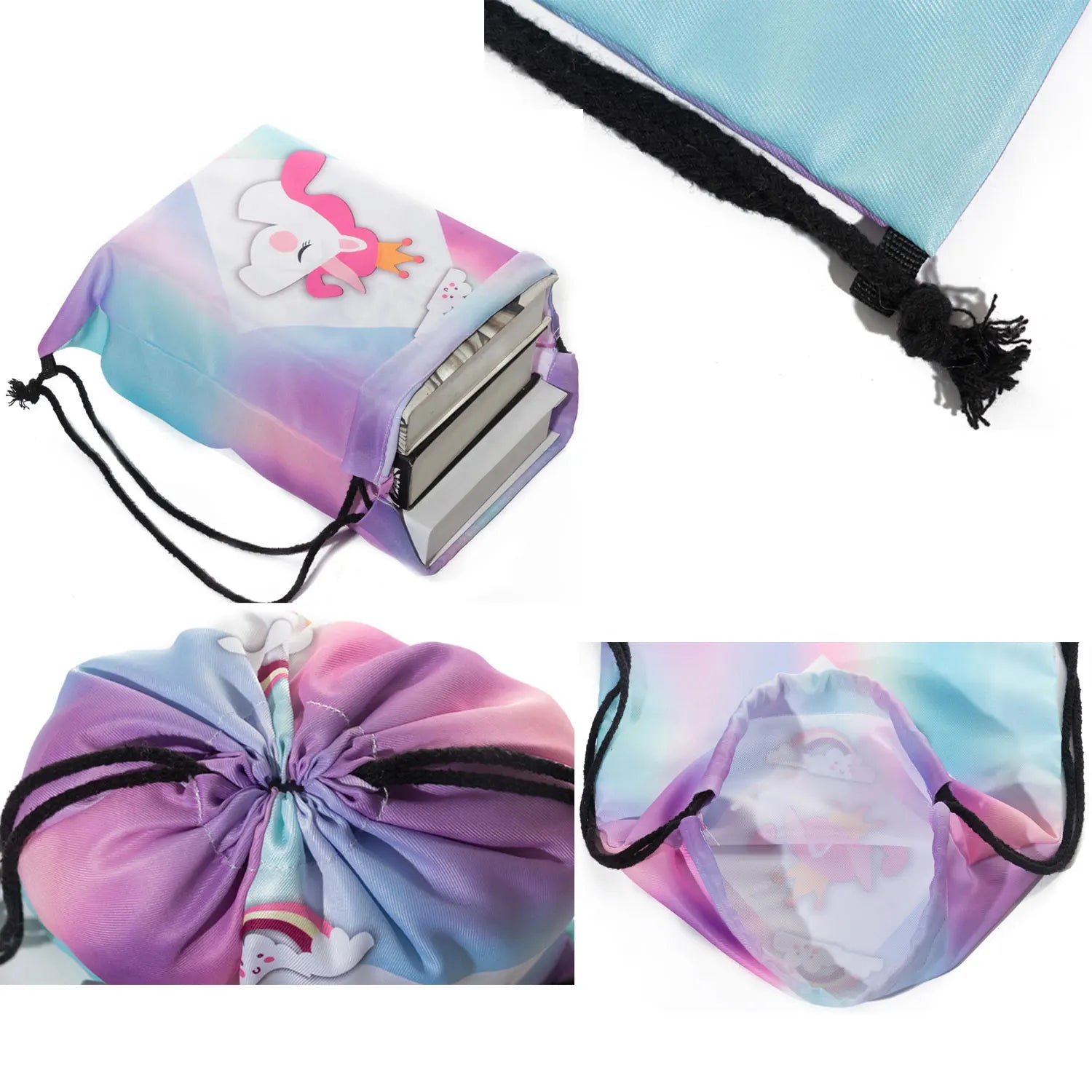 Large Capacity Shoe Bag to School Butterfly Floral Printed Backpack