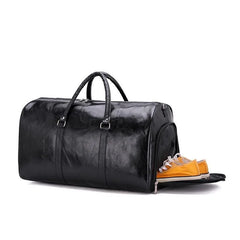 Large Capacity Travel Bag Soft PU Leather Duffel Bag