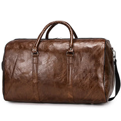 Large Capacity Travel Bag Soft PU Leather Duffel Bag