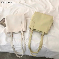 Large Capacity Shoulder Bags PU Students Women Bookbag Crossbody