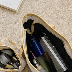 Large Capacity Shoulder Bags Women Patchwork Zipper Ladies Business Portable