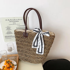 Large Straw Weave Shoulder Bag for Women
