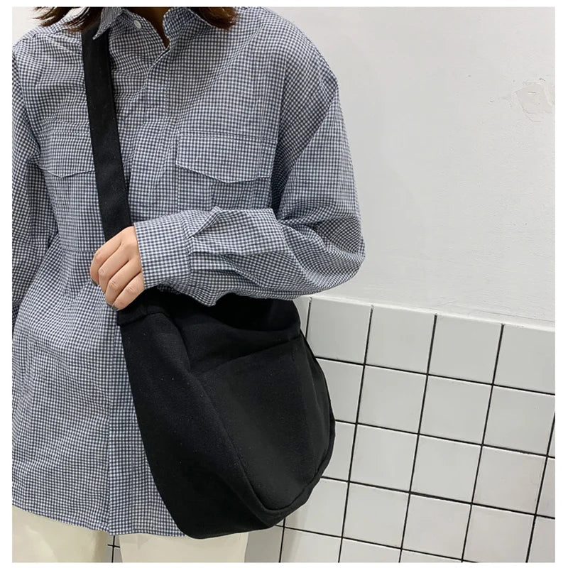 Large Capacity Canvas Shoulder Bag Women Handbag Satchel Crossbody Bag