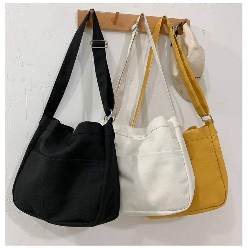 Large Capacity Canvas Shoulder Bag Women Handbag Satchel Crossbody Bag