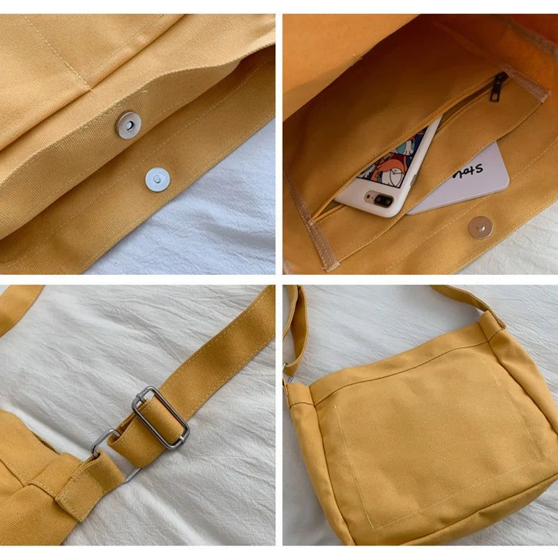Large Capacity Canvas Shoulder Bag Women Handbag Satchel Crossbody Bag