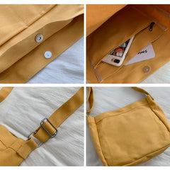 Large Capacity Canvas Shoulder Bag Women Handbag Satchel Crossbody Bag