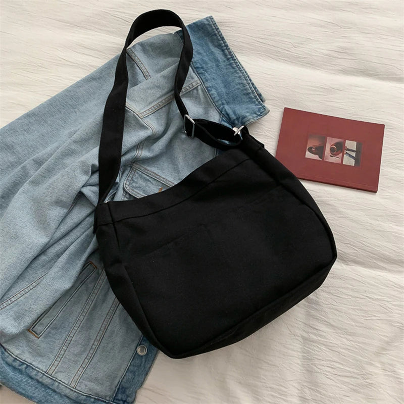 Large Capacity Canvas Shoulder Bag Female Handbag Crossbody Bag Women School Bag