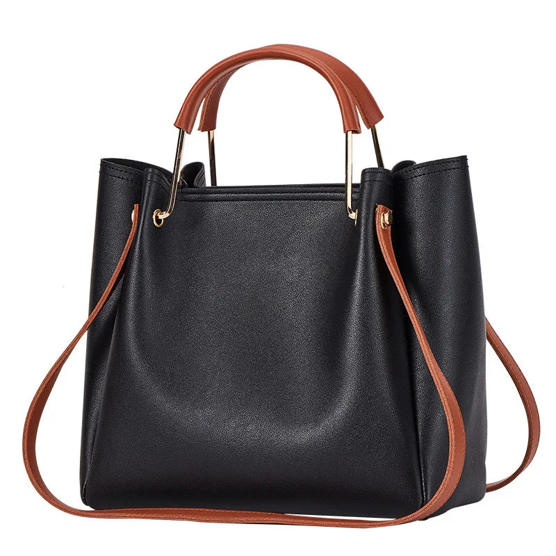 Large Capacity Leather Shoulder Bag Tote