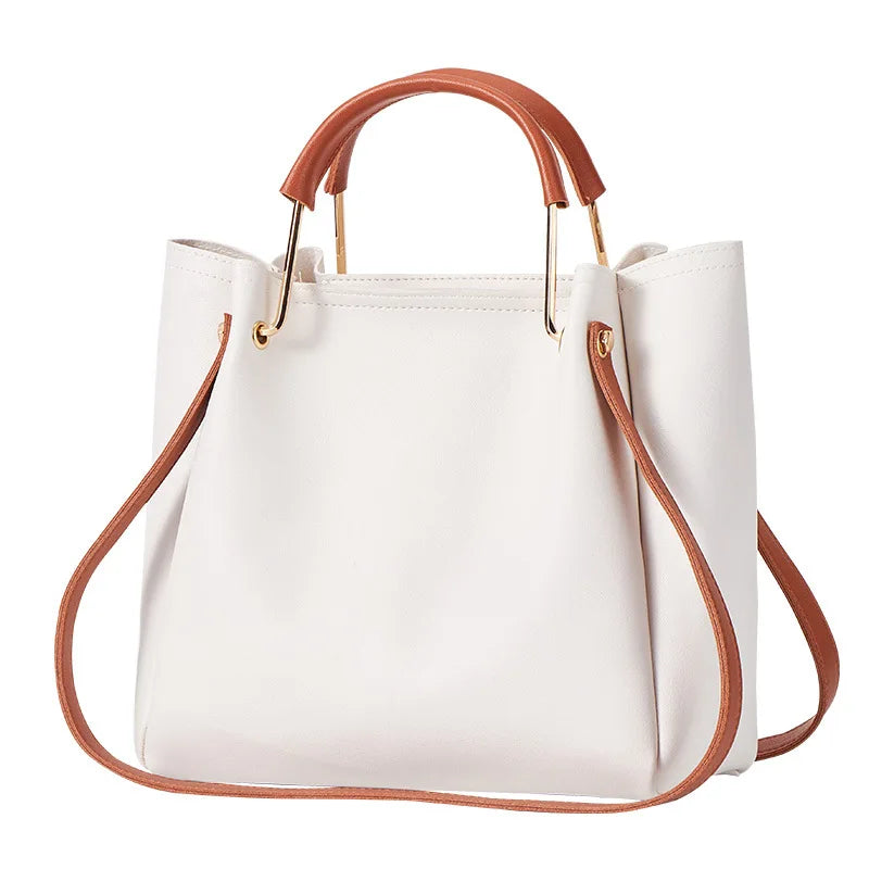 Large Capacity Leather Shoulder Bag Tote