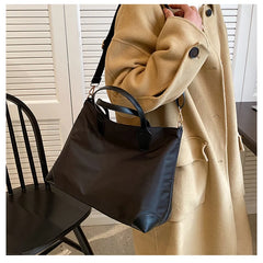 Large Capacity Tote Bags Soft PU Leather Handbags Vintage Casual Lady