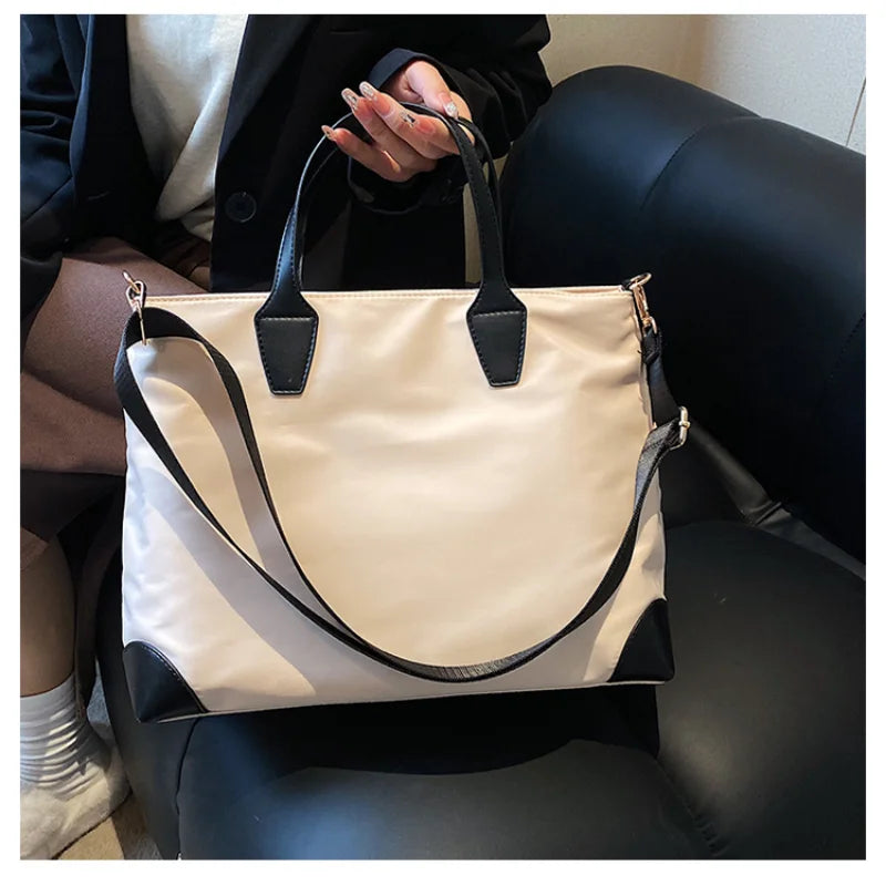 Large Capacity Tote Bags Soft PU Leather Handbags Vintage Casual Lady