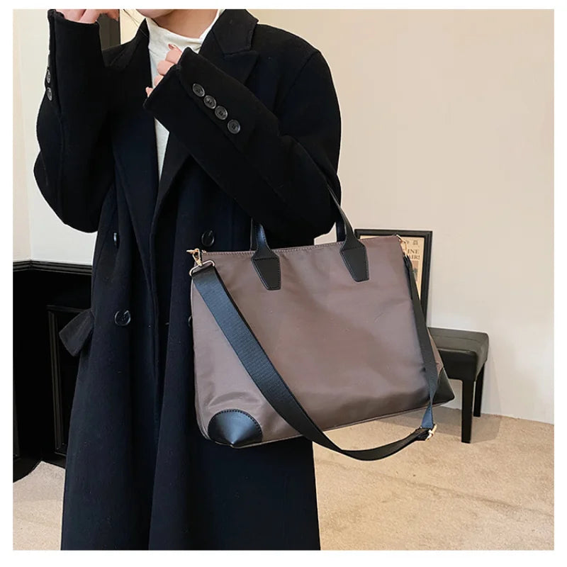 Large Capacity Tote Bags Soft PU Leather Handbags Vintage Casual Lady