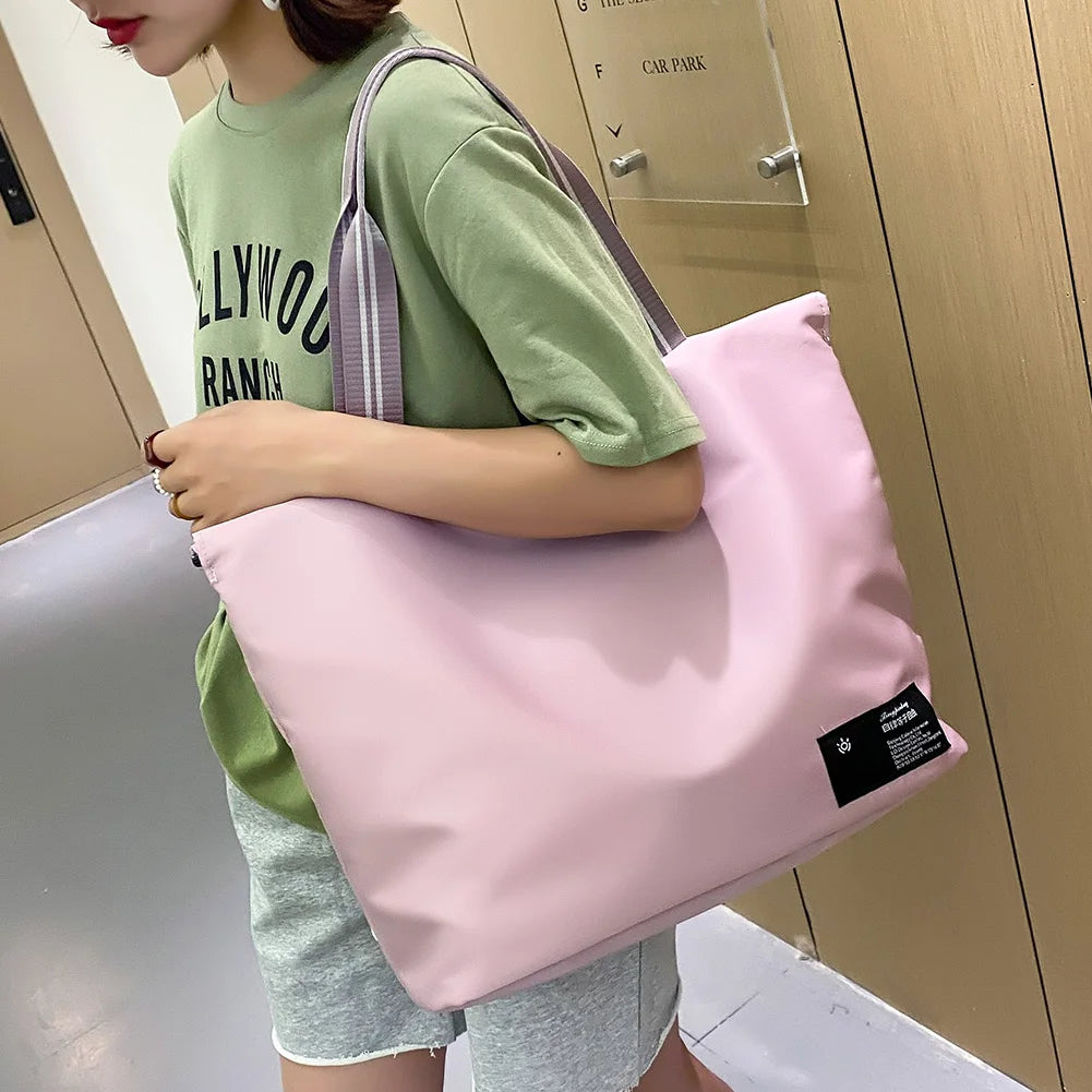 Large Capacity Travel Bag Drawstring Women Fitness Bag Waterproof Yoga Exercise