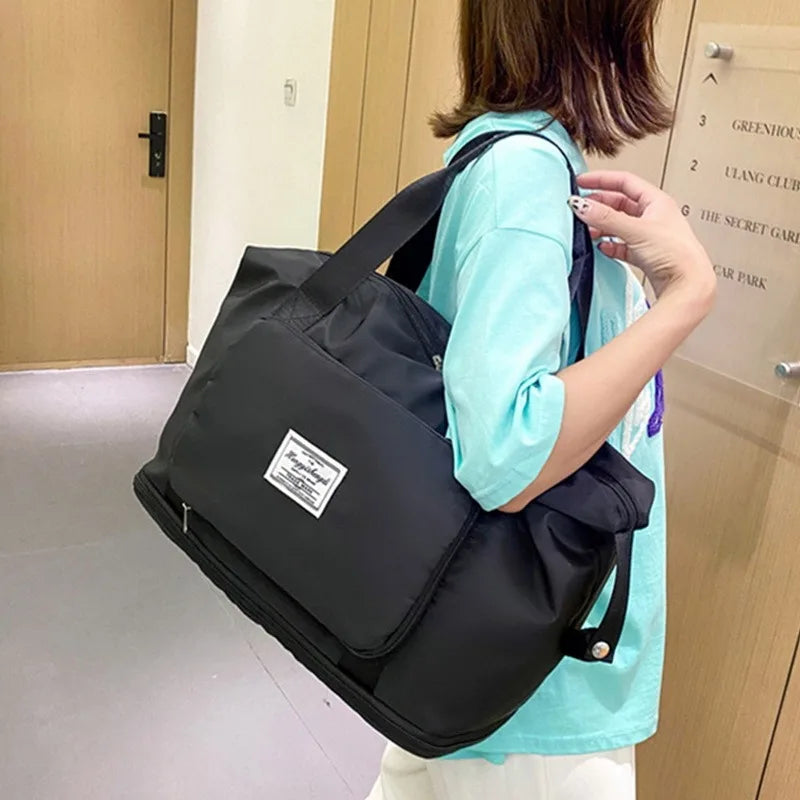 Large Capacity Travel Bag Folding Handbag Waterproof Luggage Bags Gym Bag