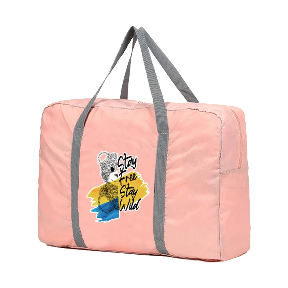 Large Capacity Cartoon Bear Travel Bag Storage Bags