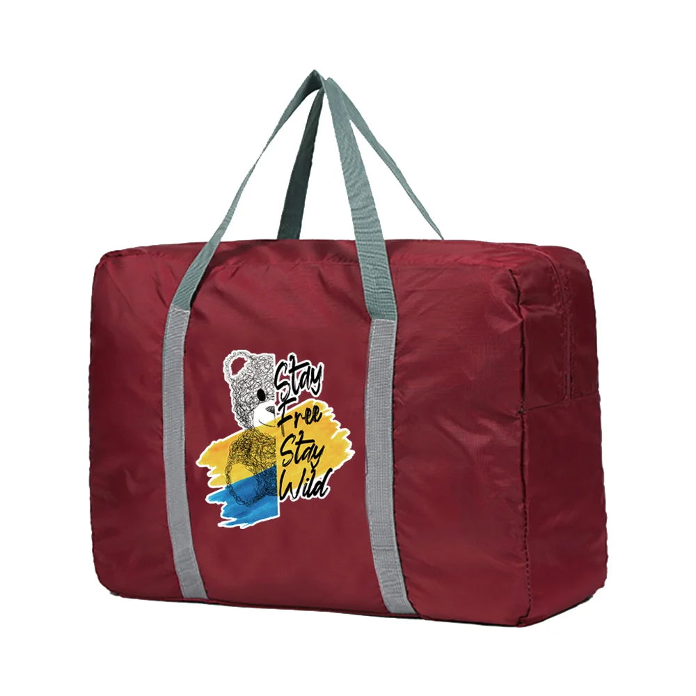 Large Capacity Cartoon Bear Travel Bag Storage Bags
